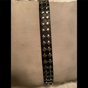 Leather studded belt